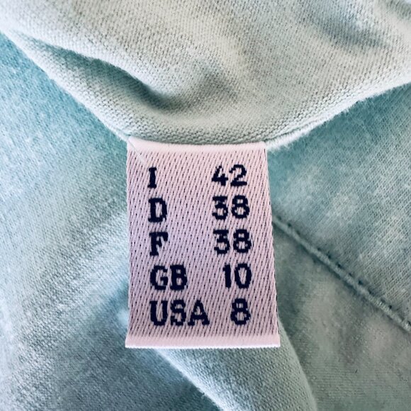 Vintage Moschino Mint Green Jersey Knit Button Up Shirt Dress - Small/Medium - Picture 7 of 7